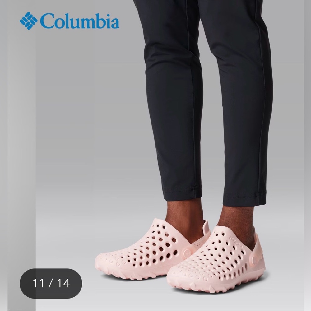 Columbia Pink Slip-On Ventilated Clogs
